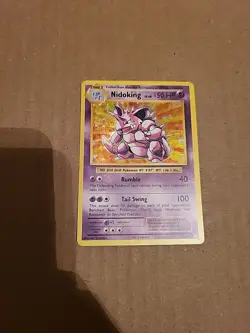 2016 Pokemon Nidoking 45/108 XY Evolutions Holo Damaged DMG - Image 1