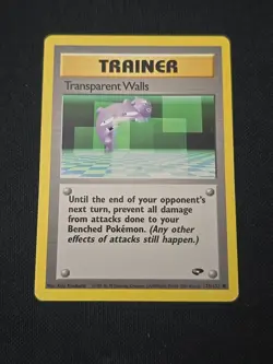 Transparent Walls 125/132 Gym Challenge Regular WOTC Vintage 2000 Pokemon TCG LP - Image 1