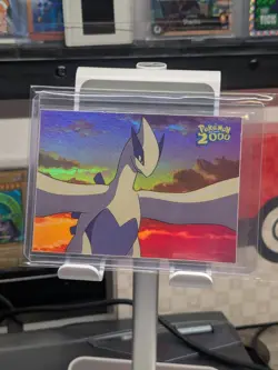 NM MINT TOPPS POKEMON THE MOVIE 2000 CHECKLIST RAINBOW FOIL EXTREMELY RARE LUGIA - Image 1