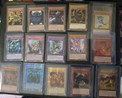 EGYPTIAN GOD CARDS OBELISK SLIFER RA Dark Magician Knight Yugioh TCG NM - Image 1