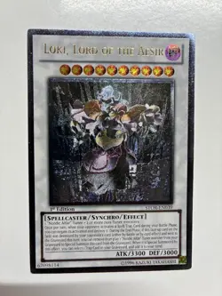 USA Seller Yugioh Loki, Lord of the Aesir STOR-EN039 1st Ed Ultimate Rare VLP - Image 1