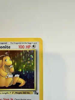 Dragonite 4/62 1999 Fossil Set Pokemon Card TCG Vintage WOTC Holo Rare - Mp/Hp - Image 2