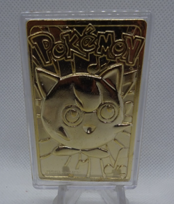 Pokemon Jigglypuff 23K Gold Plated Trading Card with Sealed COA 1999 Burger King - Image 2