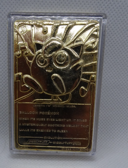 Pokemon Jigglypuff 23K Gold Plated Trading Card with Sealed COA 1999 Burger King - Image 3