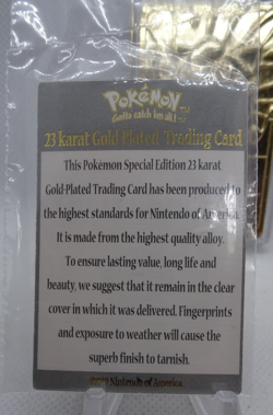 Pokemon Jigglypuff 23K Gold Plated Trading Card with Sealed COA 1999 Burger King - Image 5