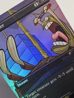 Magic the Gathering x SpongeBob Secret Lair Dismember Rainbow Foil card NM - Image 3