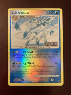 Glaceon 20/100 Majestic Dawn Platinum Stamped Reverse Holo 2008 Pokemon Card NM - Image 1