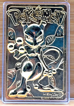 1999 MewTwo Pokemon 24K Gold Plated Trading card Limited Edition Burger King - Image 1