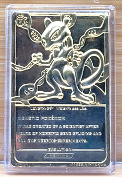 1999 MewTwo Pokemon 24K Gold Plated Trading card Limited Edition Burger King - Image 2