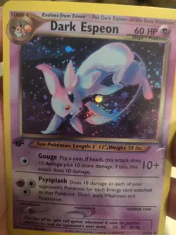 *Custom-made*MediumQuality,1st Ed. Dark Espeon #4,Holo "Display Card" - Image 1