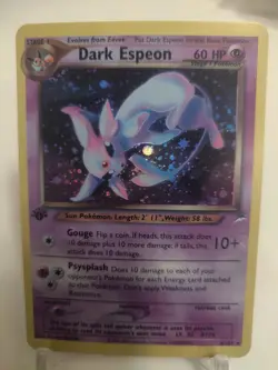 *Custom-made*MediumQuality,1st Ed. Dark Espeon #4,Holo "Display Card" - Image 2