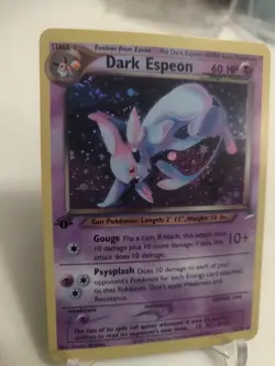 *Custom-made*MediumQuality,1st Ed. Dark Espeon #4,Holo "Display Card" - Image 5