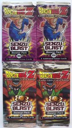 Dragon Ball Z Score Senzu Blast Card Packs Lot of 4 Trunks & World Games SEALED - Image 1