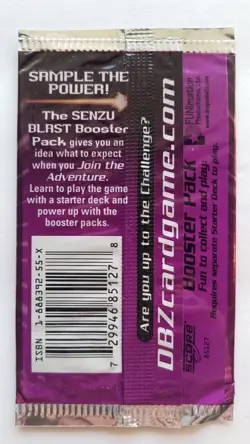 Dragon Ball Z Score Senzu Blast Card Packs Lot of 4 Trunks & World Games SEALED - Image 2