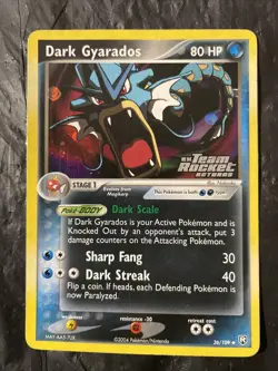 DARK GYARADOS Holo 36/109 EX Team Rocket Returns STAMPED Pokemon Card 2004 - Image 1