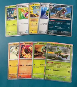 Pokemon TCG: Scarlet & Violet Base Set Lot with Holo Arboliva, NM (9 cards) - Image 1
