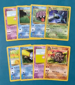 Pokemon TCG: Fossils Lot with Golbat & Graveler, Regular, English, MP (8 Cards) - Image 1