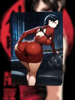 Ada Wong Resident Evil Anime Waifu Sexy Goddess Doujin Lewd Hentai Card - Image 1