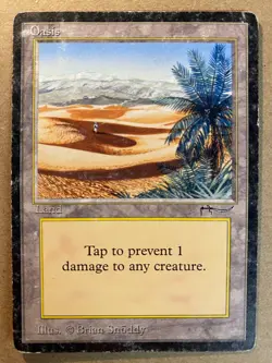 MTG 1x Oasis Arabian Nights OLD SCHOOL Pauper Legacy Magic the Gathering x1 HP - Image 1