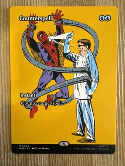 Counterspell Borderless, Spiderman MTG Mythic 0009 NM - Image 1