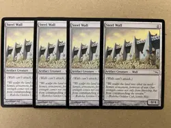 MTG 4x Steel Wall # 248 Mirrodin Pauper Modern Magic the Gathering x4 LP - Image 1