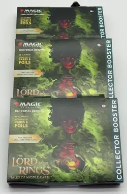 Lot of (3) Magic The Gathering Lord of The Rings Collector Boosters SEALED - Image 1