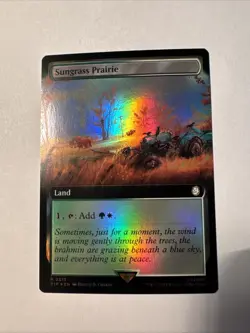 Sungrass Prairie - Foil Extended Art PIP NM MTG - Image 1