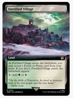MTG Universes Beyond: Doctor Who - Fortified Village #497 (Extended Art) NM - Image 1