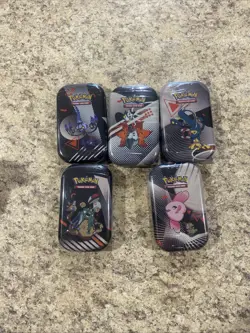 Pokemon TCG Unova Mini Tin (Set Of 5) Black Bolt & White Flare SEALED Safe Ship - Image 1
