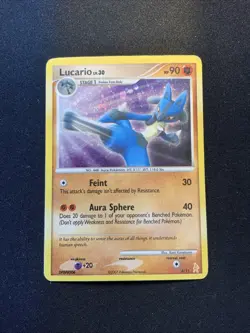 2007 Pokemon, D&P Trainer Kit, #3/11 Lucario Lv. 30, Holo Rare (b) MP Card - Image 1