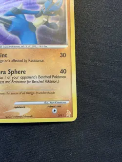 2007 Pokemon, D&P Trainer Kit, #3/11 Lucario Lv. 30, Holo Rare (b) MP Card - Image 4