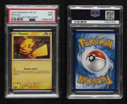 Cosmos Holo - Pikachu Pokemon SV05: Temporal Forces PSA 9 MINT - Image 3
