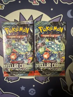 Pokemon TCG Stellar Crown Booster Packs SEALED 2 Packs - Image 1