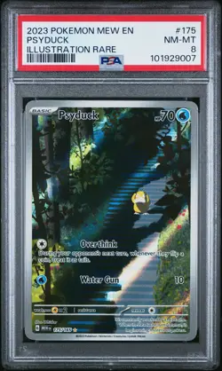 2023 POKEMON MEW EN-151 ILLUSTRATION RARE #175 PSYDUCK PSA 8 - Image 1