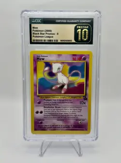 CGC 10 PRISTINE Mew #8 Pokemon 2000 WOTC Black Star Promo Pokemon League - Image 1