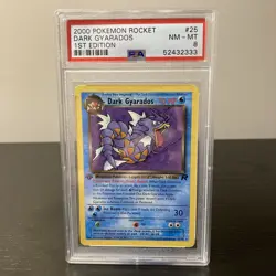 2000 Pokemon TCG Team Rocket Dark Gyarados 1st Edition PSA 8 NM-MT (Non Holo) - Image 1
