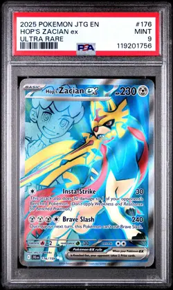 2025 POKEMON JTG EN-JOURNEY TOGETHER ULTRA RARE #176 HOP'S ZACIAN EX PSA 9 - Image 1