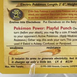 Elekid 22/111 Pokemon TCG Neo Genesis Non Holo Rare WotC LP - Image 4