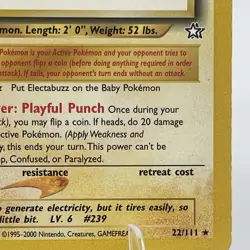 Elekid 22/111 Pokemon TCG Neo Genesis Non Holo Rare WotC LP - Image 5