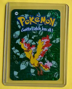 MOLTRES Pokemon Vending Prism Holo Vintage Sticker rare Nintendo 2000 Foil NM - Image 1