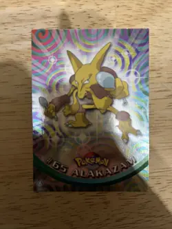 Topps Pokemon TV #65 Alakazam Blue Label Holo Foil Animation Series 1 - Image 1