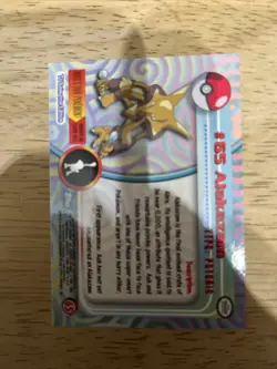 Topps Pokemon TV #65 Alakazam Blue Label Holo Foil Animation Series 1 - Image 2