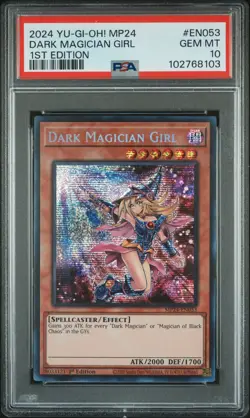 2024 YU-GI-OH! MP24-25TH ANV TIN: DUELING MIRRORS DARK MAGICIAN GIRL PSA 10 - Image 1
