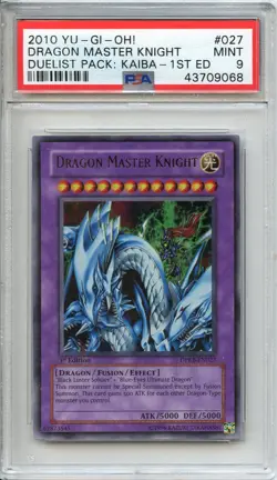 2010 YU-GI-OH! DRAGON MASTER KNIGHT DUELIST PACK KAIBA 1ST EDITION #027 PSA 9 - Image 1