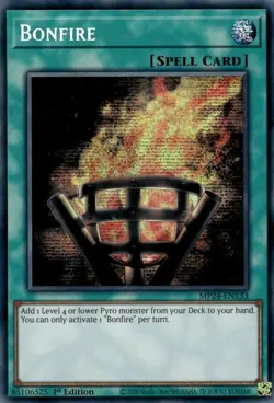 x1 Bonfire - MP24-EN133 - Prismatic Secret Rare - 1st Edition Yu-Gi-Oh! M/NM - Image 1