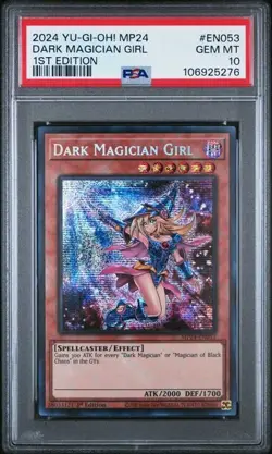 2024 YU-GI-OH! MP24-25TH ANV TIN: DUELING MIRRORS DARK MAGICIAN GIRL PSA 10 - Image 1