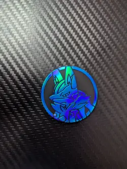 Pokemon Trading Card Game Lucario Mega Evolution Blue Coin Mint - Image 1