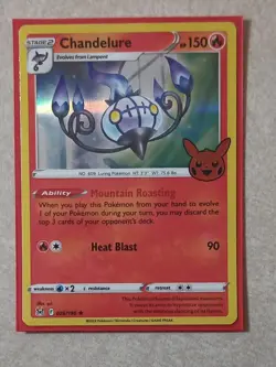 Chandelure 026/196 Pokemon Trading Card Game Trick or Trade Booster 2023 Holo - Image 1