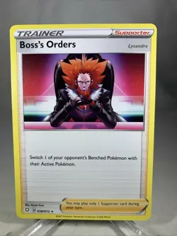 Pokemon Shining Fates Boss's Orders Rare 58/72 TCG Card Non Holo - Image 1