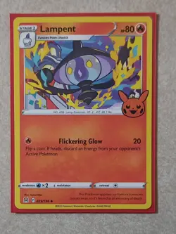 Lampent 025/196 Pokemon Trading Card Game Trick or Trade Booster 2023 Regular - Image 1